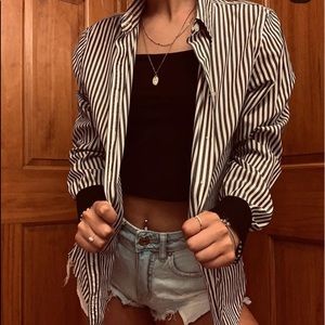 Cute Striped Button Up